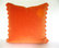 Orange Velvet Pillow With Rickrack Trim