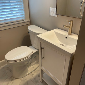 Small bathroom and kitchen in Watertown, MA