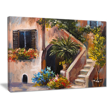 "Summer Terrace" Landscape Canvas Print, 20"x12"