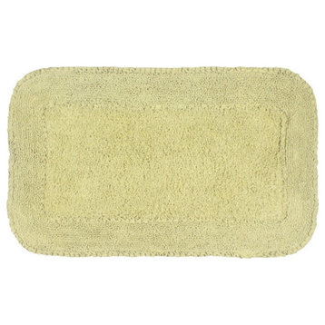 Radiant Collection Bath Rugs Set, 21x34 Rectangle, Green