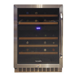 Dacor 24"" Heritage Left Hinge Dual Zone Wine Cellar in Stainless Steel - Beer And Wine Refrigerators