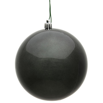 Vickerman N590887DCV 3" Pewter Candy Ball Ornament, 12 per Bag