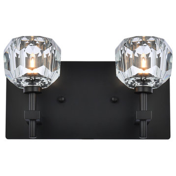 Elegant Lighting Graham 2-Light Wall Sconce in Black
