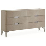 AICO/Michael Amini - AICO Michael Amini Penthouse Dresser - Say hello to a brand new angle. The Penthouse Collection Dresser is all about contemporary shapes, clean lines, and refined elegance. Fold your clothes into velvet lined drawers, keep your valuables safe in the hidden drawer compartment, and complete the look with your favorite luxury decor!