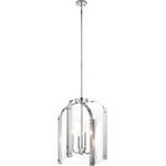 Kichler Lighting - Kichler Lighting 52024CH Pytel - Four Light Large Foyer Pendant - Pytel takes the classic cage fixture in new (and mPytel Four Light Lar Chrome Clear Acrylic *UL Approved: YES Energy Star Qualified: YES ADA Certified: n/a  *Number of Lights: Lamp: 4-*Wattage:60w B bulb(s) *Bulb Included:No *Bulb Type:B *Finish Type:Chrome