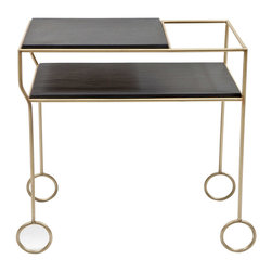 Biron Slate Top Bar Cart - Bar Carts