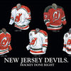 Original Art of the NHL 1991-92 New Jersey Devils jersey