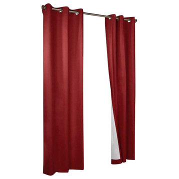 Thermalogic Weather Cotton Fabric Grommet Top Window Panel Pair Burgundy