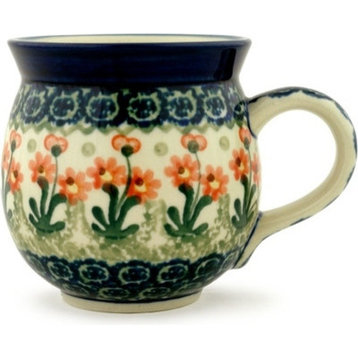 Polish Pottery 12 oz. Stoneware Bubble Mug Hand-Decorated Design