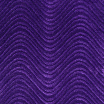 Purple Soft Velvet Wavy Swirl Upholstery Velvet By The Yard