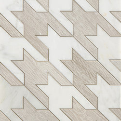 Sterling Row Houndstooth in Linen - Tile
