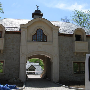 Stucco, veneer stone, brick and ArcusStone