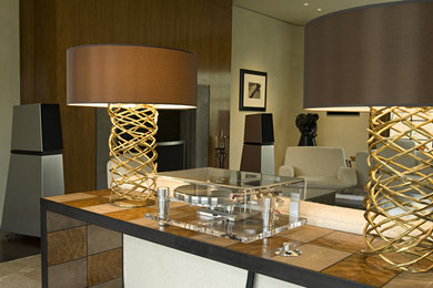 Inspiration for a contemporary living room remodel in Bridgeport