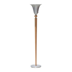 Art Deco Torchiere Floor Lamp by Russel Wright - Floor Lamps