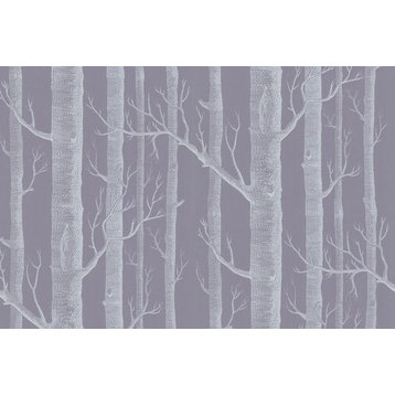 Woods Wallpaper, Lilac/Ivory