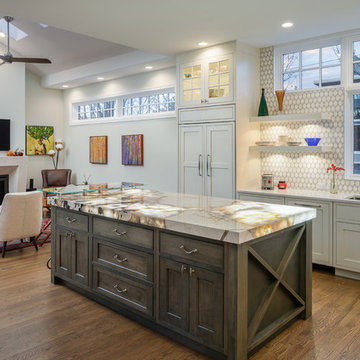 Patagonia Granite, Kitchen Island Glows