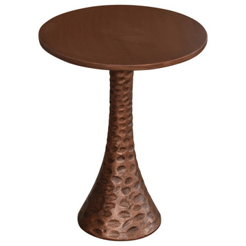 Bare Decor Orme Accent Table, Bronze Finish Metal, 16x16x20