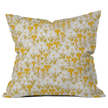 Deny Designs Nika Yellow Garden Outdoor Throw Pillow, 16"