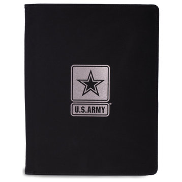 Black US Army Logo Multicompartment Padfolio/Portfolio
