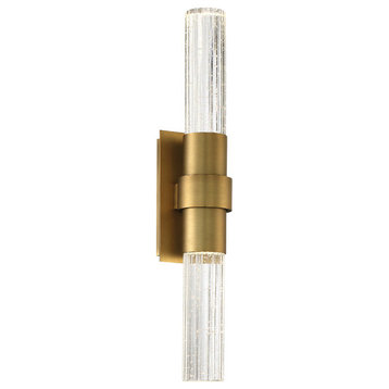 Ceres 1 Light Wall Sconce, Aged Brass