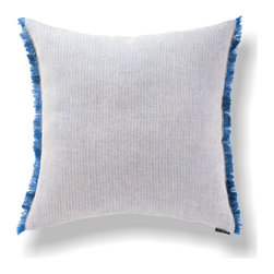 Herringbone Blue Linen Cushion - Scatter Cushions