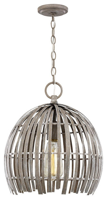 Sea Gull Lighting Hanalei 1 Light 13" Pendant, Washed Pine ...