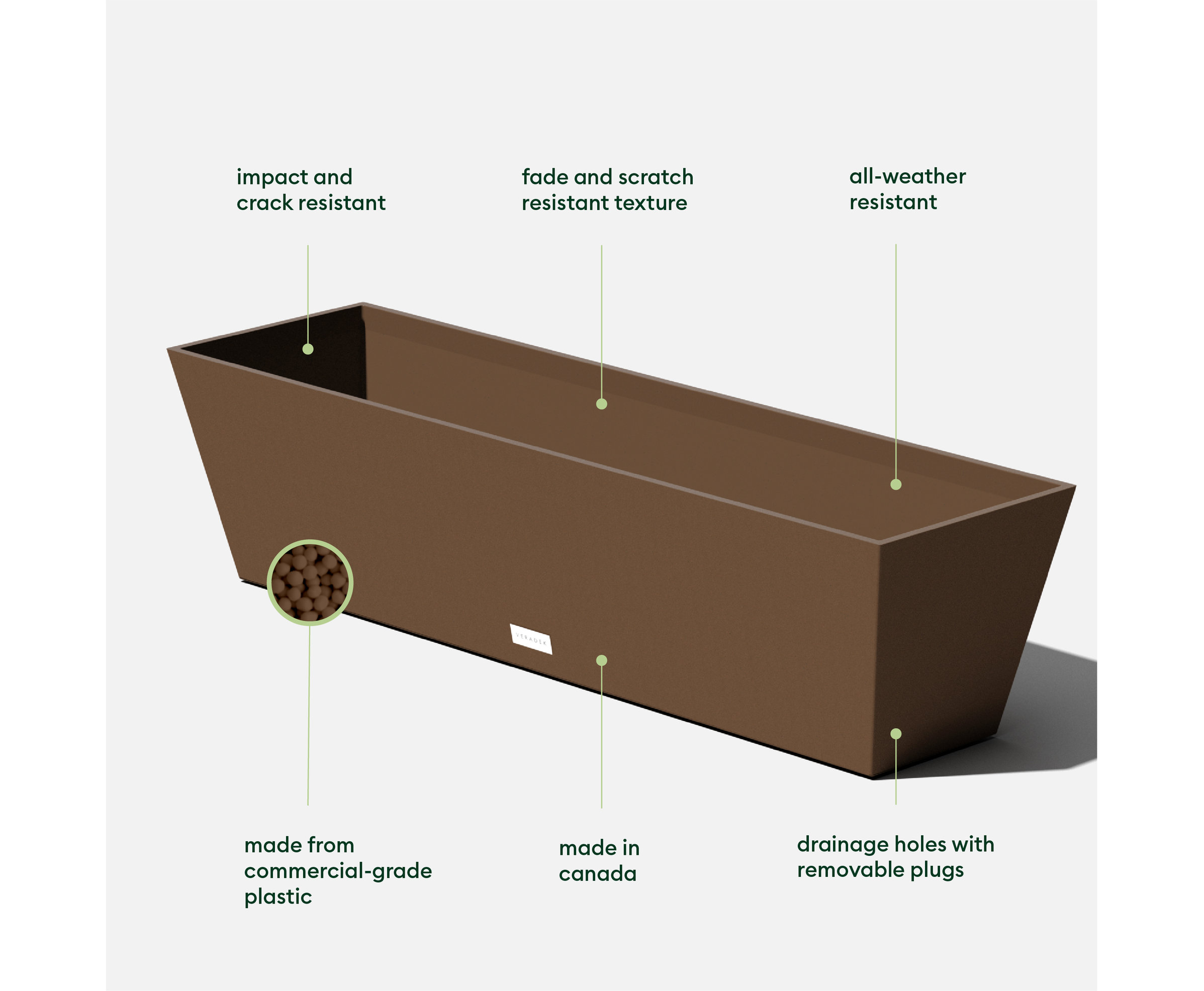 Veradek Pure Series Window Box, 36 Inch - Transitional - Outdoor Pots ...