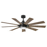 HInkley - Hinkley Turbine 60" Integrated LED Indoor/Outdoor Ceiling Fan, Matte Black - Turbine is a robust nine-blade fan, offering a clean look and excellent breeze. Its sleek blades accentuate all spaces, available in a variety of finishes. Complemented by a beautiful etched opal shade, Turbine boasts modern functionality. Versatile in style and form, Turbine appeals to both interior and outdoor living spaces.