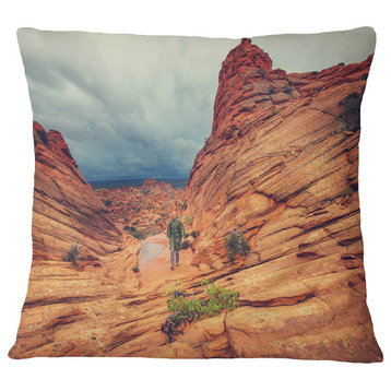 Wild Vermillion Cliffs Utah Landscape Printed Throw Pillow, 16"x16"