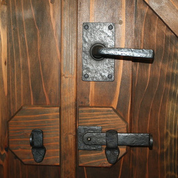 Interior View of an Outswinging Double Courtyard Gate