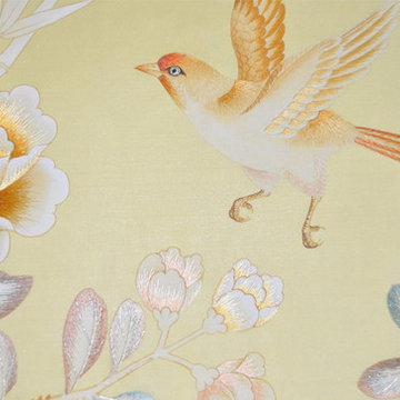 hand painted wallpaper/ Embroidered wallpaper and other hand painted prodcuts