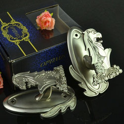 QYN13 Merlion Zinc Alloy Curtain Tieback Holdbacks in Silver Color - Window Treatment Accessories