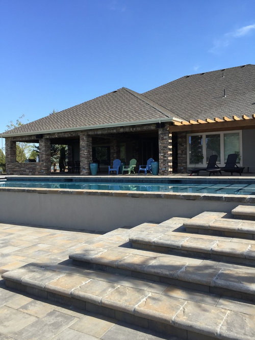 Outdoor living room and pool