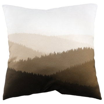 Distant Hills Double Sided Pillow, Brown
