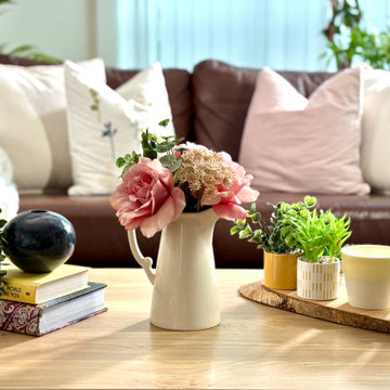 Living room staging
