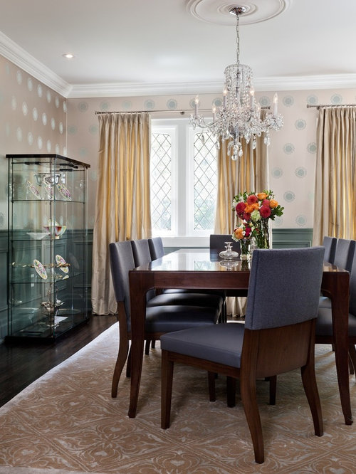 Silk Area Rug Dining Room Design Ideas, Remodels & Photos