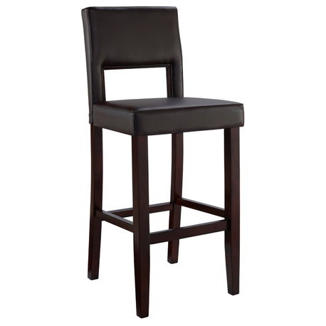 Vega Bar Stool 30, 19W X 19D X 44H, Espresso Frame