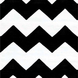 Chevron Indoor/Outdoor Rug, Black and White - Outdoor Rugs