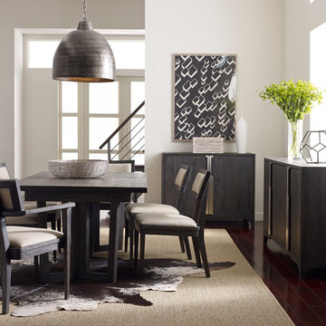 PLM302 - PALMER EXTENSION DINING TABLE, PLM201 - PALMER ARMCHAIR MINK, PLM202 -