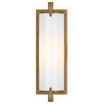 Visual Comfort & Co. - Calliope Short Bath Light in Hand-Rubbed Antique Brass with White Glass - Calliope Short Bath Light in Hand-Rubbed Antique Brass with White Glass
