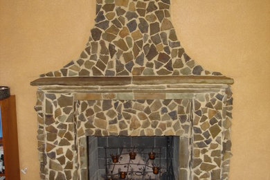 Inspiration for a rustic living room remodel in San Diego