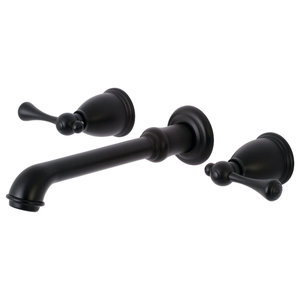 Kingston Brass KS7245PL English Country Wall Mount Vessel Sink Faucet 6-5/8 in Spout Reach Oil Rubbed Bronze
