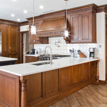 Traditional Mahogany Kitchen in NJ.