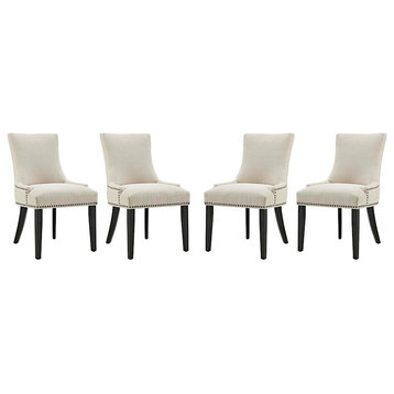 Modway Furniture Marquis Dining Chair Set of 4 in Beige -EEI-3497-BEI