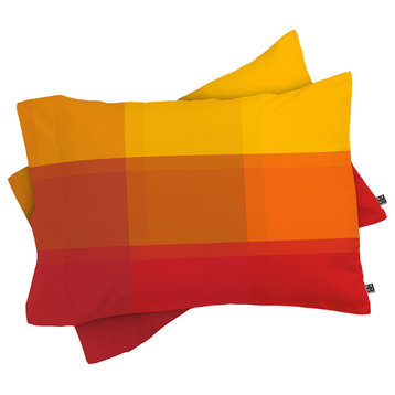 Deny Designs Madart Inc Orange Sorbet Pillow Shams, Queen