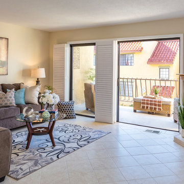 Hermosa Beach Condo - Living Room & Balcony