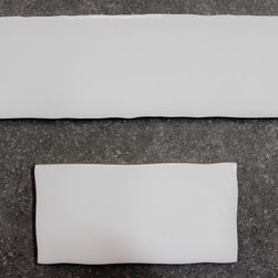 White Gloss Irregular edge subway tile - Wall & Floor Tiles