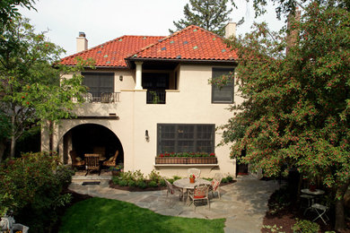 Inspiration for a mediterranean exterior home remodel in Minneapolis