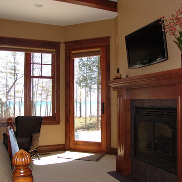 Warm and Cozy Master Bedroom with Large Windows