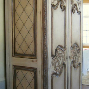 Hand Painted French Country Armoire